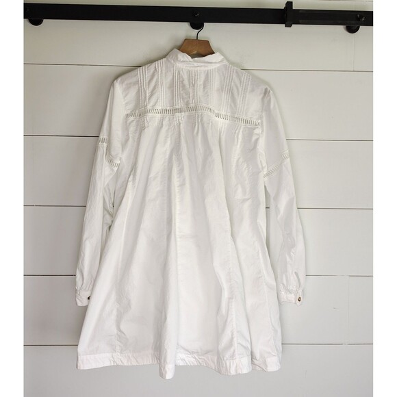 Free People Kennedy Mini Dress Hippie Beachy Boho Peasant Flowy Embroidered XS - Picture 6 of 13